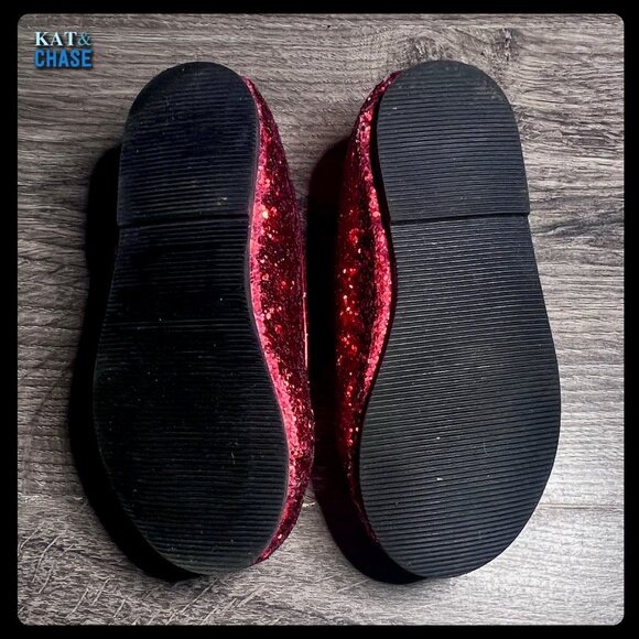 Dorothy Sequin Deluxe Child Shoe Extra Small Petit Size 10 Rubies 75 Anniversary - Picture 12 of 12